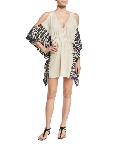 Free Spirit Cold-shoulder Coverup, Natural