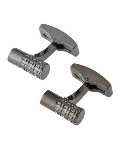 Gunmetal-tone Barrel Cuff