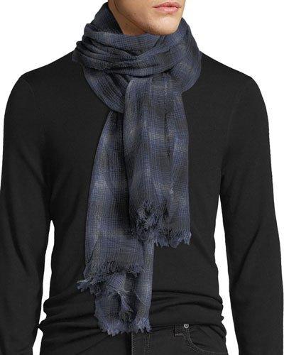 Ombre Plaid Plaid Pattern Fringe