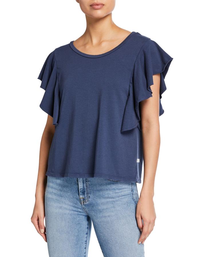 Teri Ruffle-sleeve Top