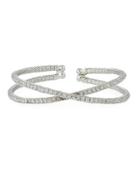 Open Crisscross Crystal Bracelet