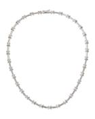 Estate 18k White Gold Diamond-x Necklace