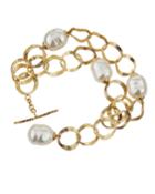 Baroque Pearl & Chain Bracelet