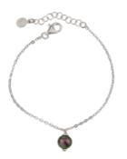 Cubic Zirconia & Pearl Bracelet, Black