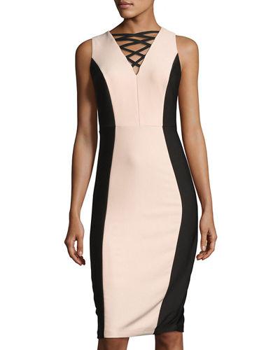 Cross-neck Colorblock