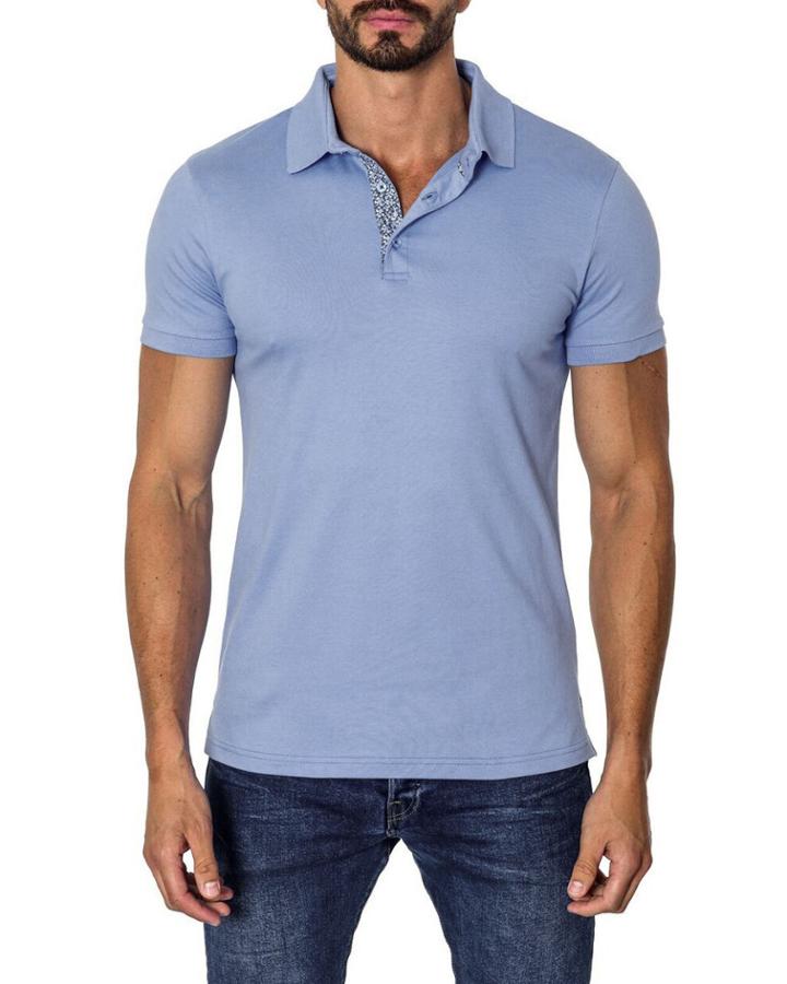 Semi-fitted Short-sleeve Cotton-blend Polo Shirt,