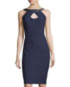 Embellished-neck Sleeveless