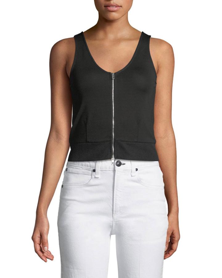 Mara Cropped Zip-front Tank