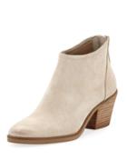 Edie Classic Suede Block-heel Booties