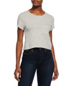 Crewneck Short-sleeve Cropped Tee