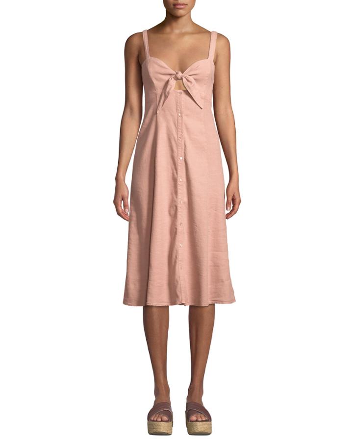 Dahlia Linen Tie-front