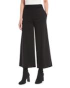 Interlock Solid Cropped Culotte Pants