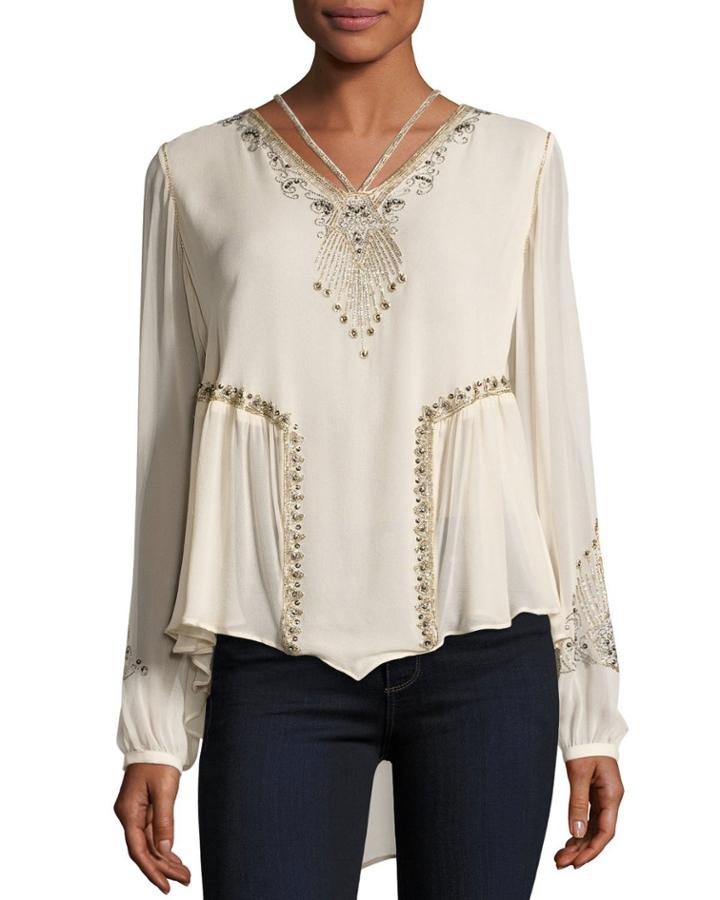 Galaxy Long-sleeve Embellished