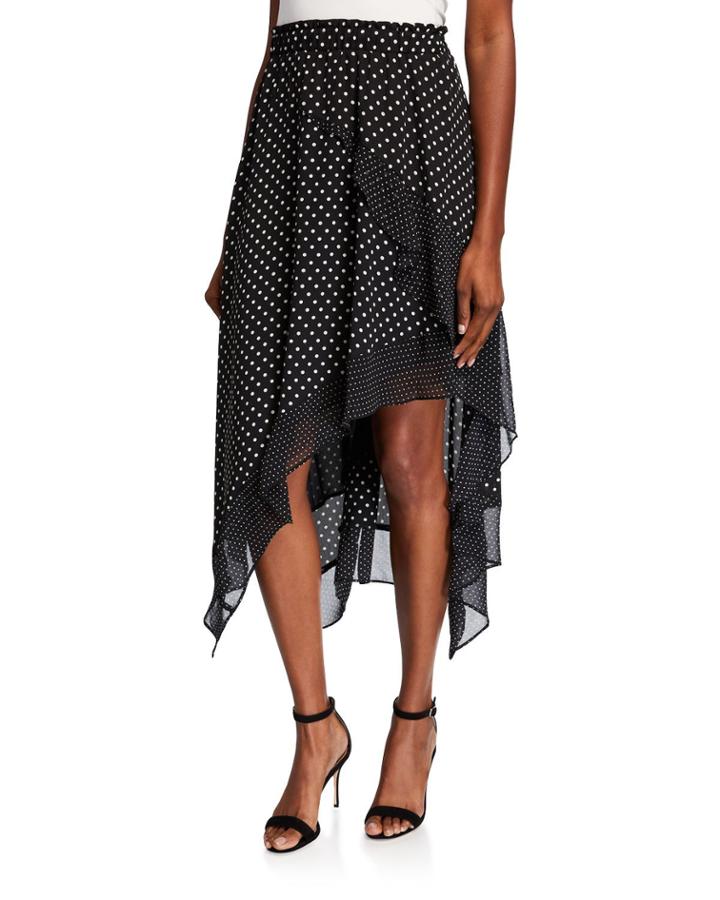 Refined Pindot Print Tiered
