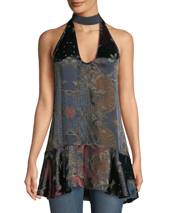 Lady Love Satin Halter Blouse