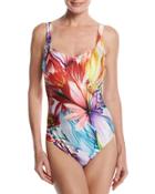 Spring Embrace Floral-print One-piece