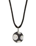 Roberto Coin Meteorite 18k Black Sapphire & Diamond Pendant Necklace, Women's