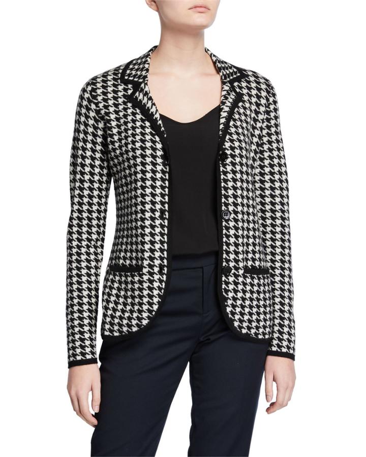 Cashmere Houndstooth Blazer