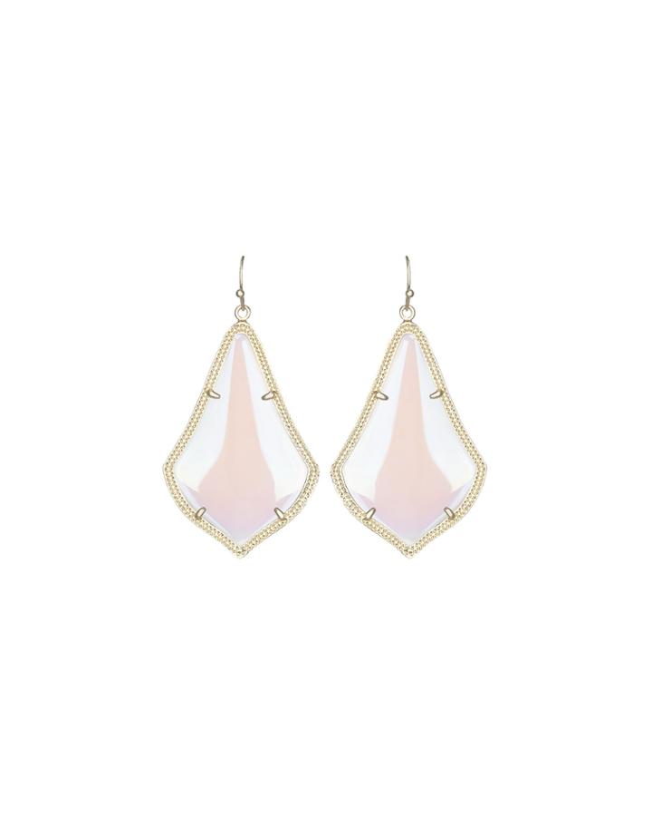 Kendra Scott Alexandra Large Iridescent Drop Earrings, Translucent, Women's, Size:
