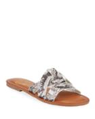 Sandie Snake-print Leather