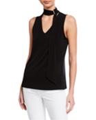 D-ring Neck-tie Sleeveless Tank