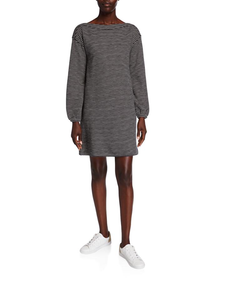 Striped Boat-neck