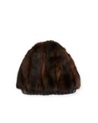 Fur & Cashmere Beanie Hat, Brown