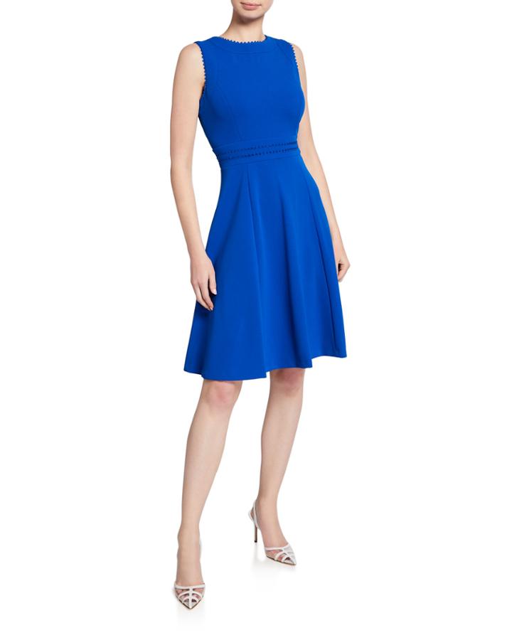 Ricrac-trim Fit-&-flare Dress