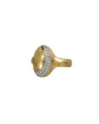 Mango Pave 24k Oval Diamond-swirl Ring,