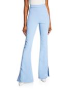 High-waist Slightly Flared Pants