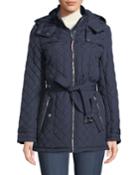 Quilted Coat With Attached Hood