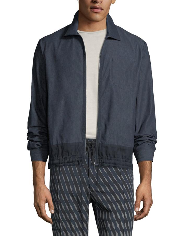 Men's Chambray Zip-front