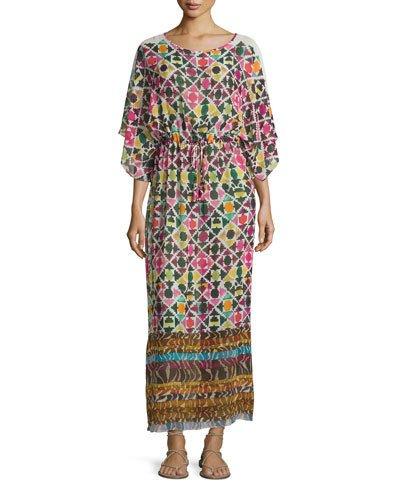 Eneca Printed Caftan, Coconut
