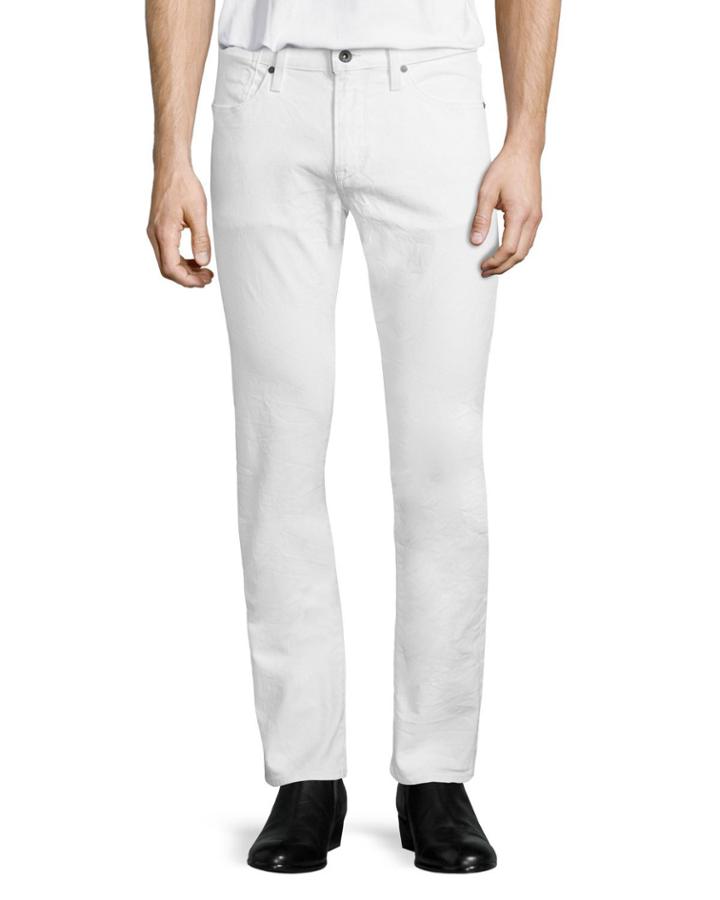 Bowery Slim-fit Jeans, Bone White