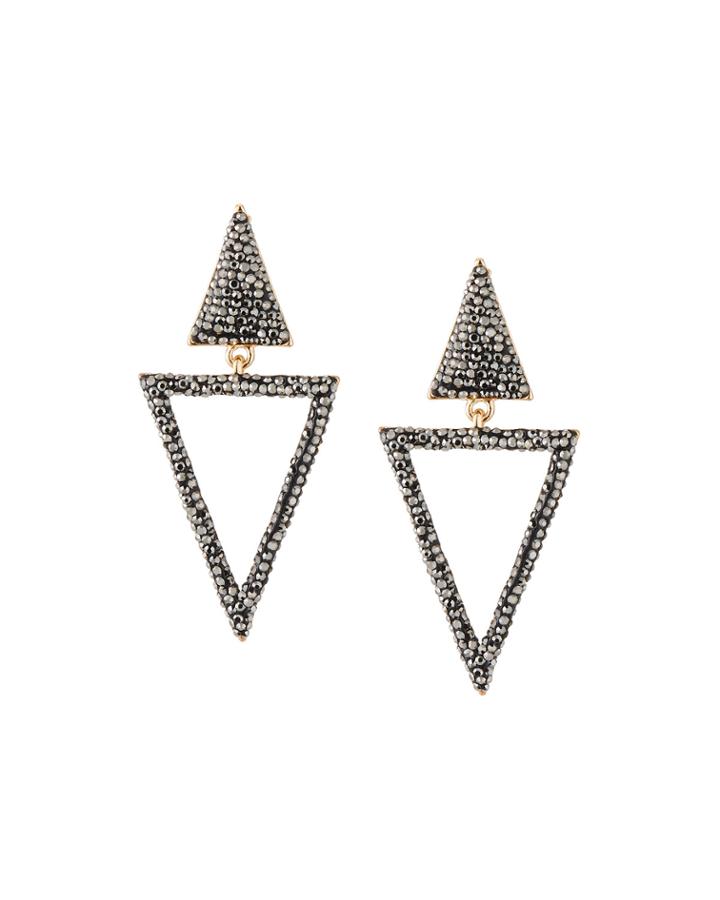 Luxe Double-triangle Drop Earrings