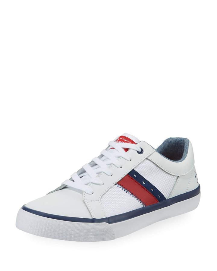 Men's Bruce Mixed Sneakers, White/blue