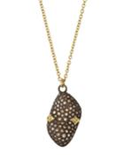 Old World Diamond Bean Pendant Necklace