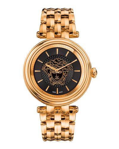 38mm Khai Bracelet Watch W/ Black Dial, Rose Golden