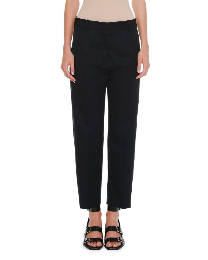 High-waist Straight-leg Wool-mohair Pants
