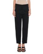 High-waist Straight-leg Wool-mohair Pants