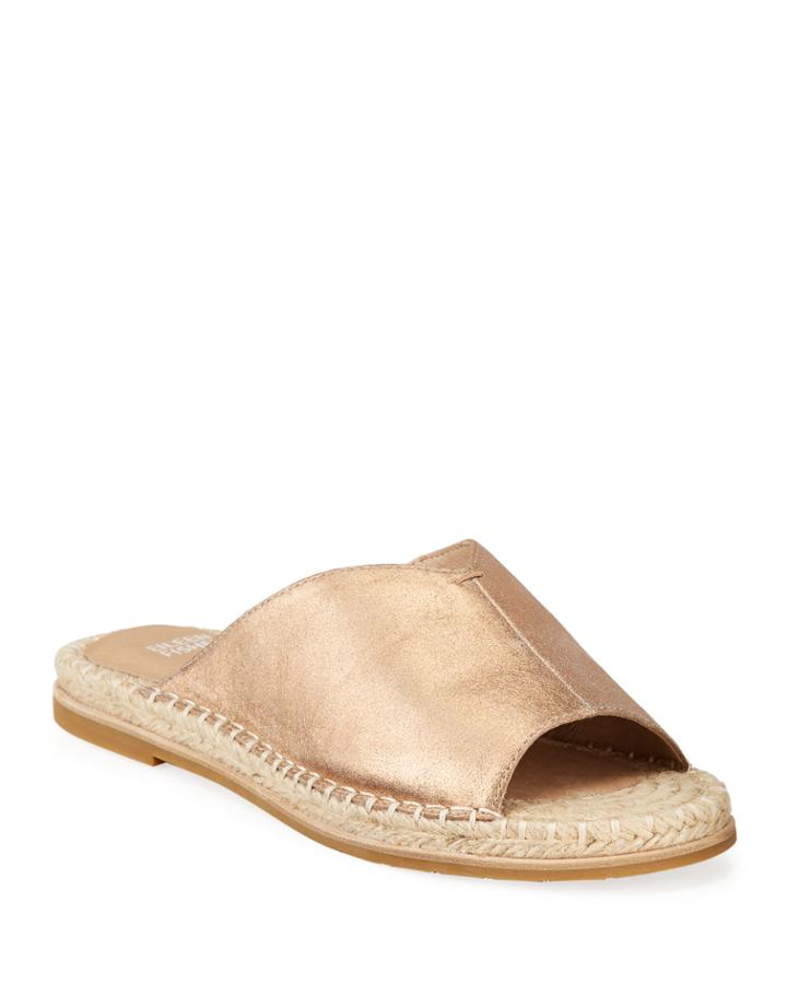 Milly Metallic Leather Espadrille