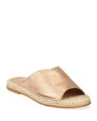 Milly Metallic Leather Espadrille
