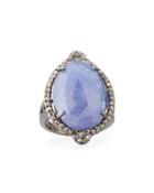 Oval Tanzanite & Diamond Cocktail Ring,