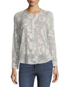 Silk-blend Snow-dot Blouse
