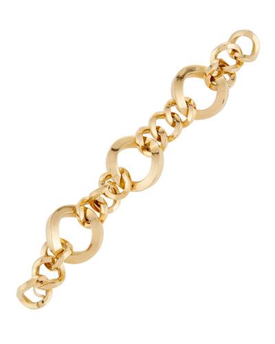 18k Three-ring Round-link Bracelet