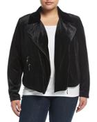 Velvet Biker Jacket,