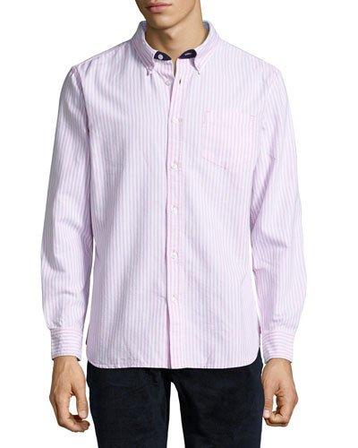 Striped Cotton Button-front