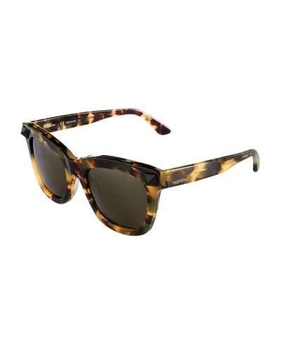 Printed Cat-eye Sunglasses, Brown