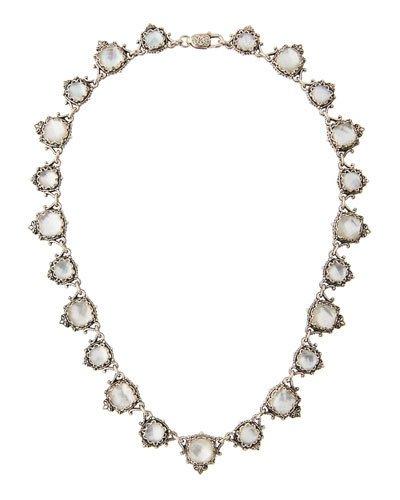 Aura Silver & Mother-of-pearl Cushion Necklace