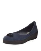 Tasseled Suede Ballerina Flat